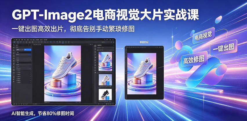 GPT-Image2电商视觉大片实战课，一键出图高效出片，彻底告别手动繁琐修图-佳佳云创网