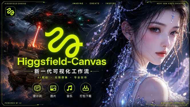 （18502期）Higgsfield Canvas AI视频制作详解，节点式工作流搭建，重构新式视频创作完整教程-佳佳云创网