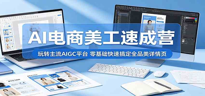 AI电商美工速成营：玩转主流AIGC平台，零基础快速搞定全品类详情页-佳佳云创网