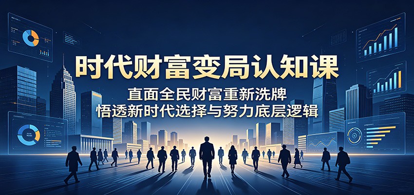 时代财富变局认知课：直面全民财富重新洗牌，悟透新时代选择与努力底层逻辑-佳佳云创网