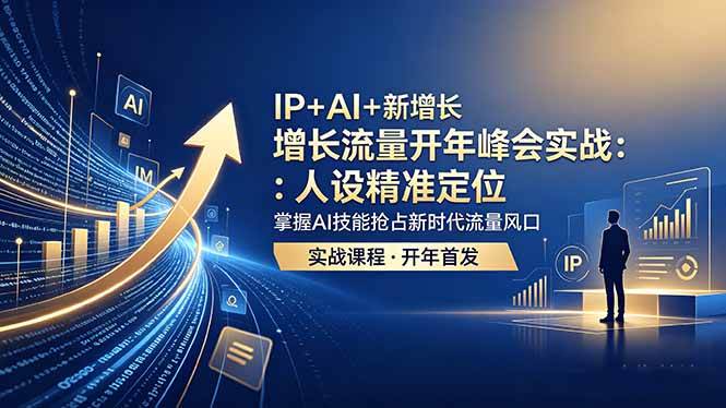 （18530期） IP+AI+新增长 流量开年 峰会实战：人设精准定位 掌握AI技能抢占新时代流量风口-佳佳云创网