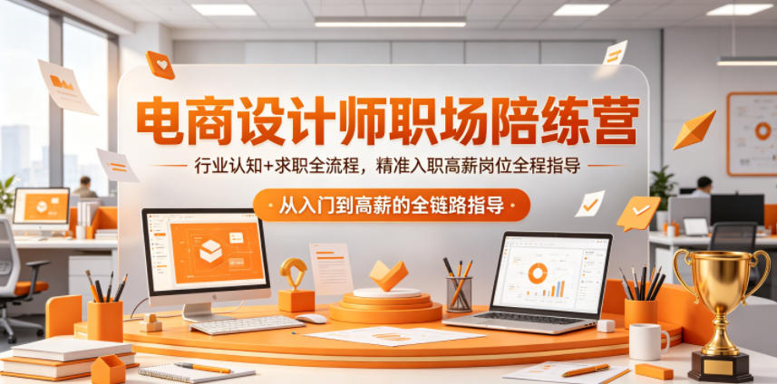 电商设计师职场陪练营，行业认知+求职全流程，精准入职高薪岗位全程指导-佳佳云创网