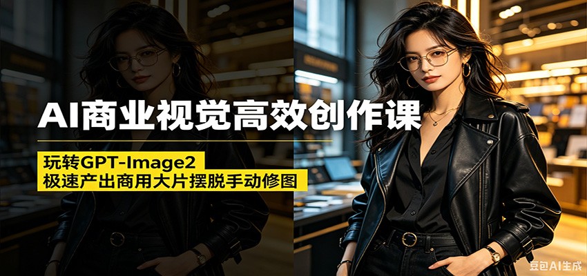AI商业视觉高效创作课：玩转GPT-Image2，极速产出商用大片摆脱手动修图-佳佳云创网