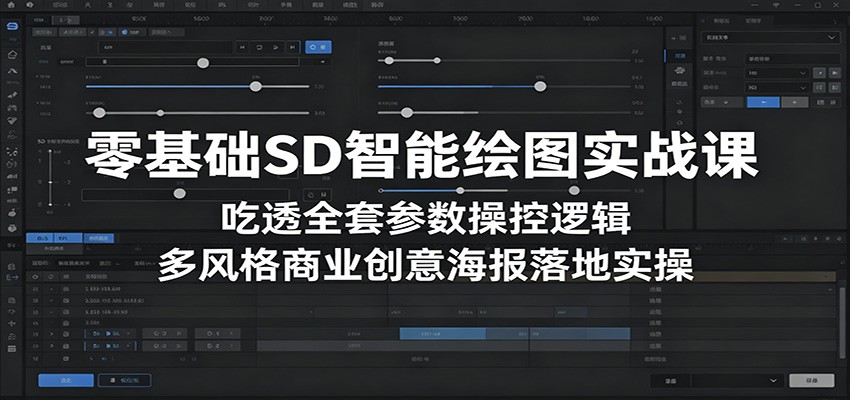 零基础SD智能绘图实战课：吃透全套参数操控逻辑，多风格商业创意海报落地实操-佳佳云创网