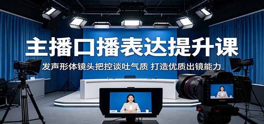 主播口播表达提升课：发声形体镜头把控谈吐气质，打造优质出镜能力-佳佳云创网