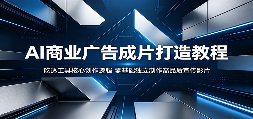 AI商业广告成片打造教程：吃透工具核心创作逻辑，零基础独立制作高品质宣传影片-佳佳云创网