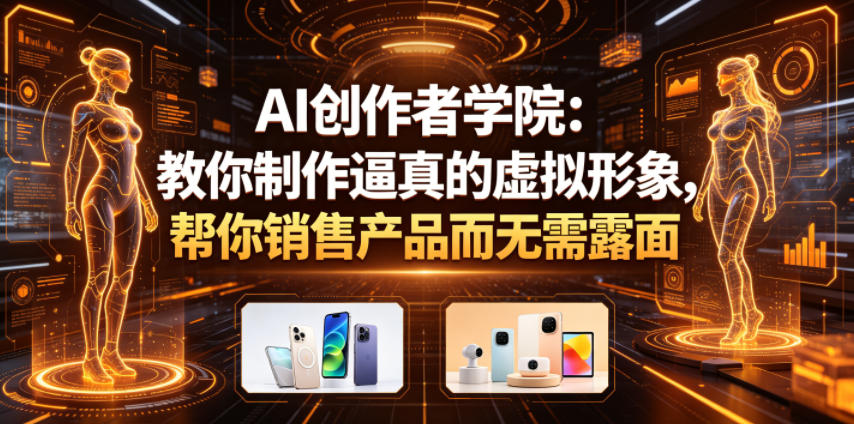 AI创作者学院：教你制作逼真的虚拟形象，帮你销售产品而无需露面【原创双语字幕】-佳佳云创网
