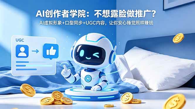 （18599期）AI创作者学院：不想露脸做推广？AI虚拟形象+口型同步+UGC内容，让你安心睡觉照样赚钱-佳佳云创网