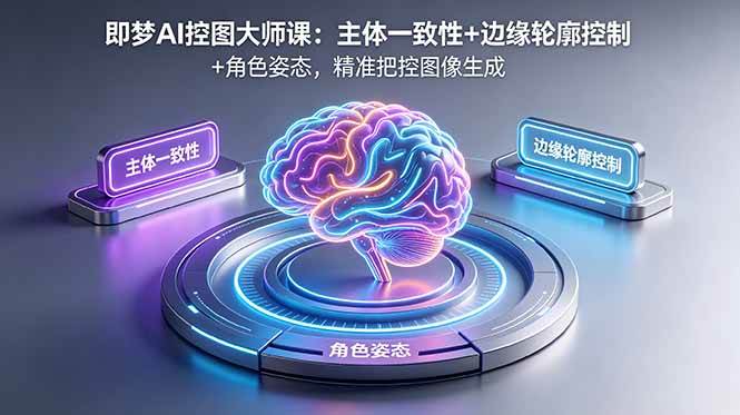 （18619期）即梦AI控图大师课：主体一致性+边缘轮廓控制+角色姿态，精准把控图像生成-佳佳云创网
