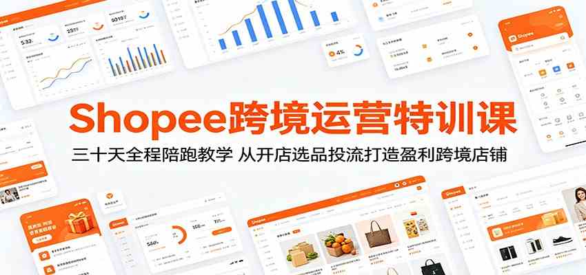 Shopee跨境运营特训课：三十天全程陪跑教学，从开店选品投流打造盈利跨境店铺-佳佳云创网