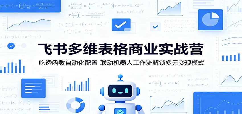 飞书多维表格商业实战营：吃透函数自动化配置，联动机器人工作流解锁多元变现模式-佳佳云创网