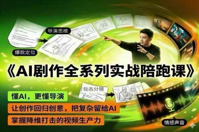 AI剧作全系列实战陪跑课，懂AI，更懂导演，让创作回归创意，把复杂留给AI，掌握降维打击的视频生产力-佳佳云创网