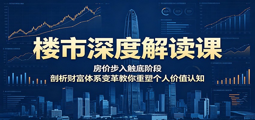楼市深度解读课：房价步入触底阶段，剖析财富体系变革教你重塑个人价值认知-佳佳云创网