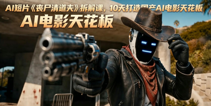AI短片《丧尸清道夫》拆解课，10天打造国产AI电影天花板-佳佳云创网