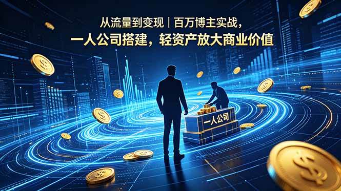 （18645期）从流量到变现｜百万博主实战，一人公司搭建，轻资产放大商业价值-佳佳云创网