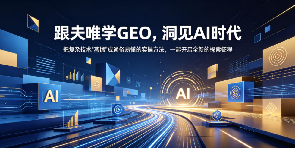 跟夫唯学GEO，洞见AI时代，把复杂技术“蒸馏”成通俗易懂的实操方法，一起开启全新的探索征程-佳佳云创网