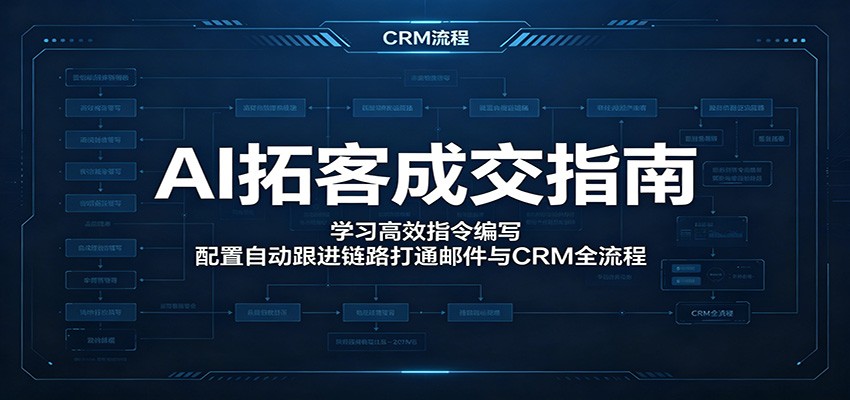 AI拓客成交指南：学习高效指令编写，配置自动跟进链路打通邮件与CRM全流程-佳佳云创网