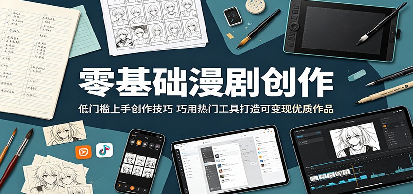 零基础漫剧创作：低门槛上手创作技巧，巧用热门工具打造可变现优质作品-佳佳云创网