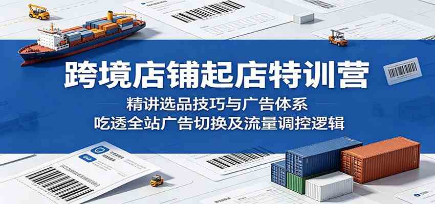 跨境店铺起店特训营：精讲选品技巧与广告体系，吃透全站广告切换及流量调控逻辑-佳佳云创网