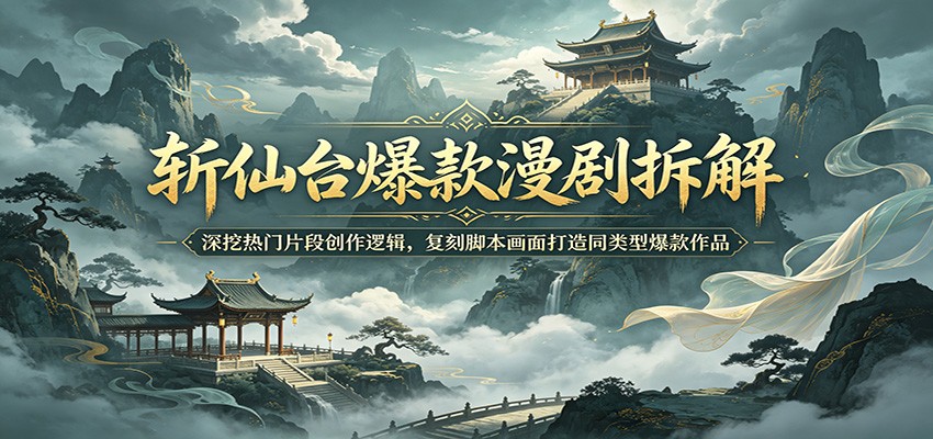 斩仙台爆款漫剧拆解：深挖热门片段创作逻辑，复刻脚本画面打造同类型爆款作品-佳佳云创网