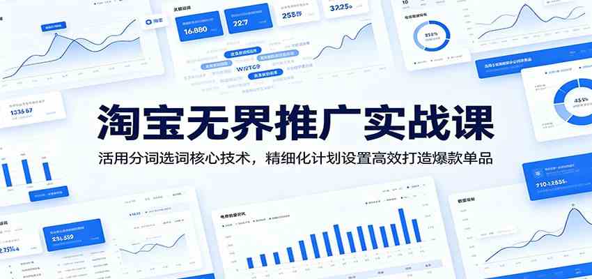 淘宝无界推广实战课：活用分词选词核心技术，精细化计划设置高效打造爆款单品-佳佳云创网