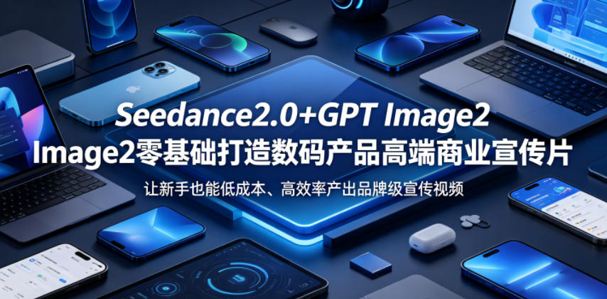 Seedance2.0+GPT Image2零基础打造数码产品高端商业宣传片，让新手也能低成本、高效率产出品牌级宣传视频-佳佳云创网