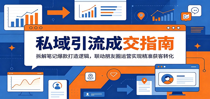 私域引流成交指南：拆解笔记爆款打造逻辑，联动朋友圈运营实现精准获客转化-佳佳云创网