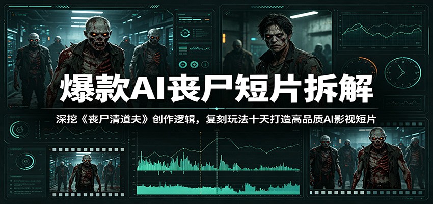 爆款AI丧尸短片拆解：深挖《丧尸清道夫》创作逻辑，复刻玩法快速打造高品质AI影视短片-佳佳云创网