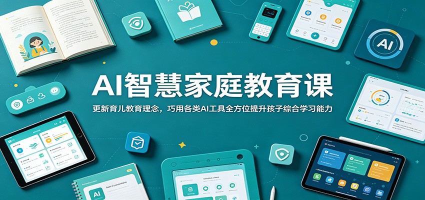 AI智慧家庭教育课：更新育儿教育理念，巧用各类AI工具全方位提升孩子综合学习能力-佳佳云创网