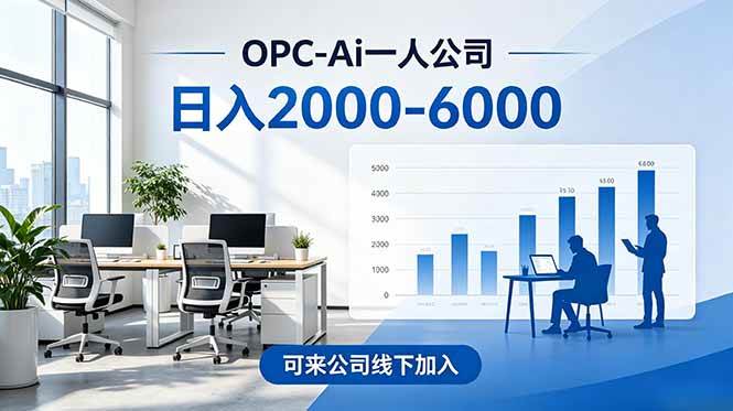 （18809期）2026创业新风口—OPC一人公司模式震撼首发！日收益2000-6000+，项目绿色长久，安全稳健，合…-佳佳云创网