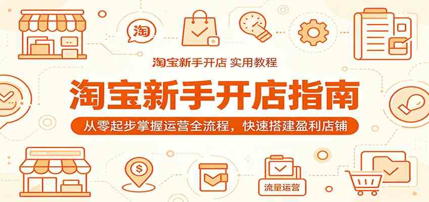 淘宝新手开店指南：从零起步掌握运营全流程，快速搭建盈利店铺-佳佳云创网
