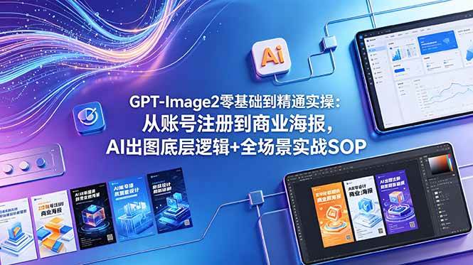 （18835期）GPT-Image2零基础到精通实操：从账号注册到商业海报，AI出图底层逻辑+全场景实战SOP-佳佳云创网