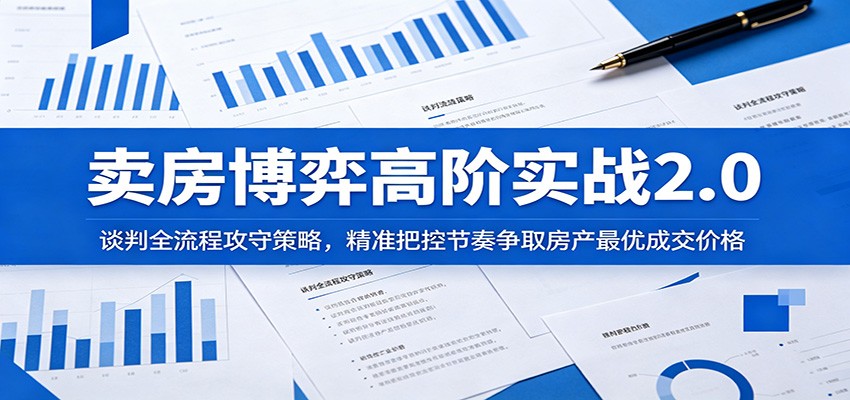 卖房博弈高阶实战2.0：谈判全流程攻守策略，精准把控节奏争取房产最优成交价格-佳佳云创网