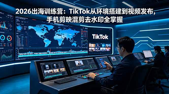 （18875期）2026出海训练营：TikTok从环境搭建到视频发布，手机剪映混剪去水印全掌握-佳佳云创网