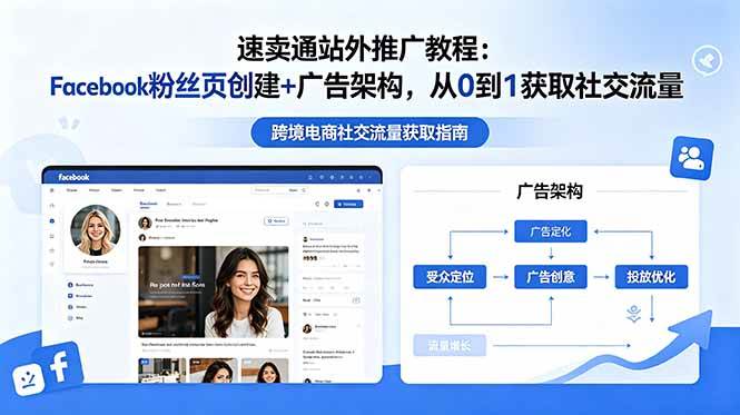 （18888期）速卖通站外推广教程：Facebook粉丝页创建+广告架构，从0到1获取社交流量-佳佳云创网