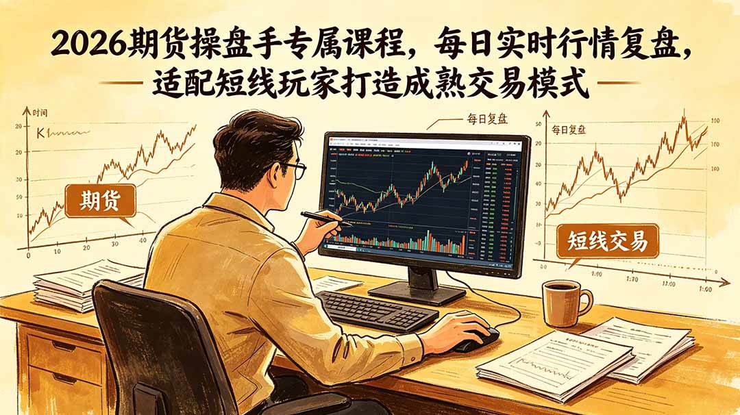 （18902期）2026期货操盘手专属课程-更新6月，每日实时行情复盘，适配短线玩家打造成熟交易模式-佳佳云创网