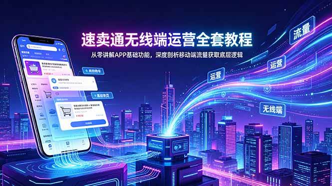 （18904期）速卖通无线端运营全套教程，从零讲解APP基础功能，深度剖析移动端流量获取底层逻辑-佳佳云创网