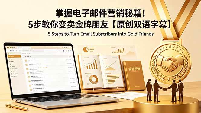 （18923期）掌握电子邮件营销秘籍！5步教你变卖金牌朋友【原创双语字幕】-佳佳云创网