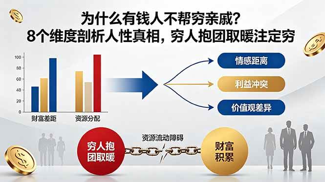 （18932期）付费文章：为什么有钱人不帮穷亲戚？8个维度剖析人性真相，穷人抱团取暖注定穷-佳佳云创网