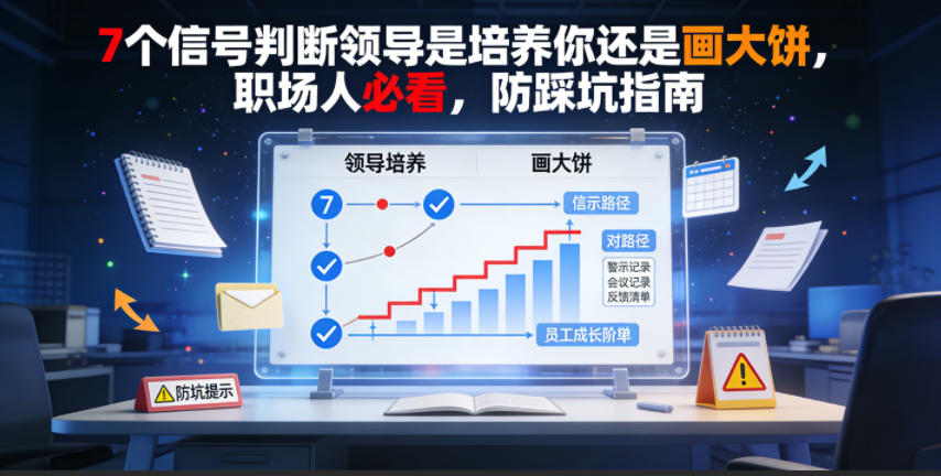 付费文章：7个信号判断领导是培养你还是画大饼，职场人必看，防踩坑指南-佳佳云创网