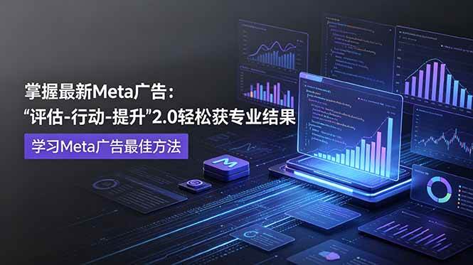 （18972期）掌握最新的Meta广告，通过“评估-行动-提升”2.0版本轻松获得专业级结果。学习目前学习Meta广告的最佳方法-佳佳云创网