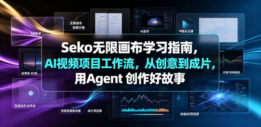 Seko无限画布学习指南，AI视频项目工作流，从创意到成片，用Agent 创作好故事-佳佳云创网