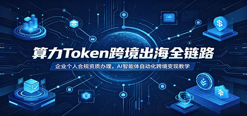 算力Token跨境出海全链路：企业个人合规资质办理，AI智能体自动化跨境变现教学-佳佳云创网