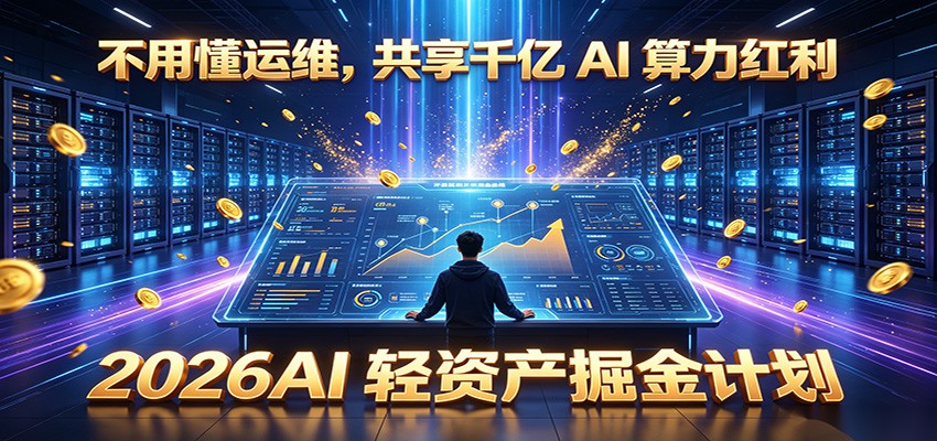 不用懂运维，共享千亿 AI 算力红利，2026AI 轻资产掘金计划-佳佳云创网